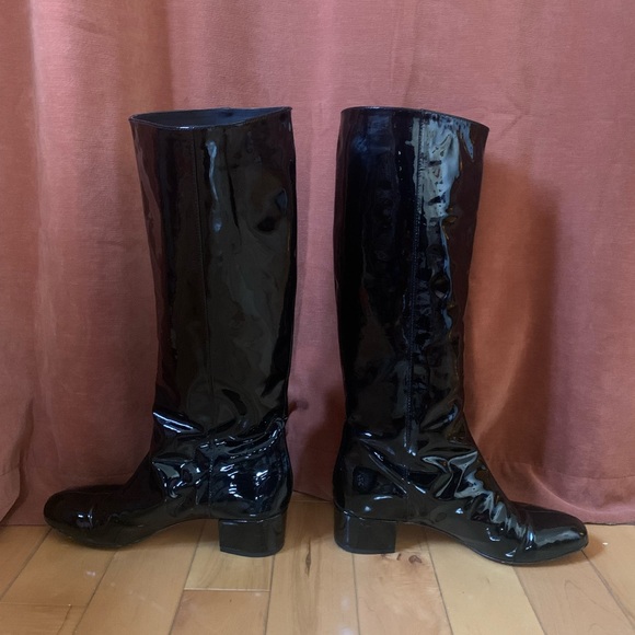 Patent leather knee-high boots - Picture 3 of 6
